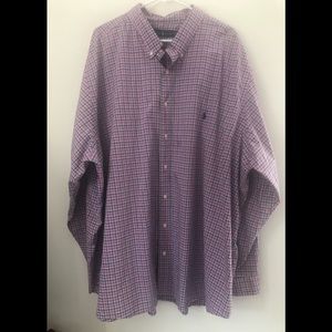 RALPH LAUREN STRETCH BUTTON DOWN LS SHIRT Sz 4XB